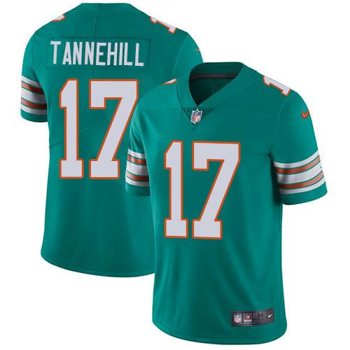 Nike Dolphins #17 Ryan Tannehill Aqua Green Alternate Youth Stitched NFL Vapor Untouchable Limited Jersey - Click Image to Close